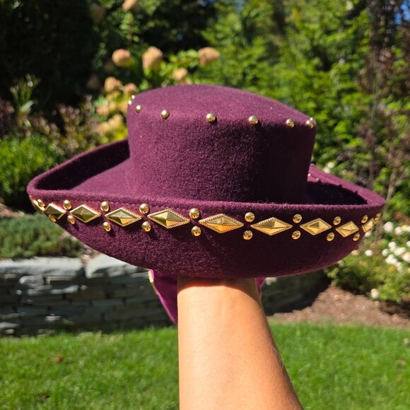 Vintage Embelished Wool Felt Ladies Hat, Perfect For A Lady Who Covers Her Hair main image 6